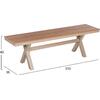 ΠΑΓΚΑΚΙ ΑΛΟΥΜΙΝΙΟΥ TAWNEE HM6038.04 ΣΑΜΠΑΝΙ-POLYWOOD ΚΑΘΙΣΜΑ ΦΥΣΙΚΟ 150x36x45Υεκ.