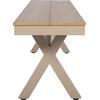 ΠΑΓΚΑΚΙ ΑΛΟΥΜΙΝΙΟΥ TAWNEE HM6040.04 ΣΑΜΠΑΝΙ-POLYWOOD ΚΑΘΙΣΜΑ ΦΥΣΙΚΟ 220x36x44,5Υεκ.