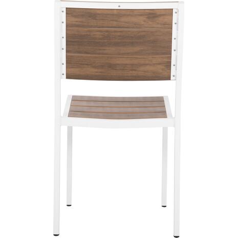 ΚΑΡΕΚΛΑ ΑΛΟΥΜΙΝΙΟΥ SAGA HM6063.01 ΛΕΥΚΗ ΜΕ POLYWOOD 46x52x86Υεκ.