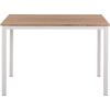 ΤΡΑΠΕΖΙ ΤΡΑΠΕΖΑΡΙΑΣ GOOSE HM9532.02 MDF SONAMA-ΛΕΥΚΟ ΜΕΤΑΛΛΟ 120X80Χ75Yεκ.