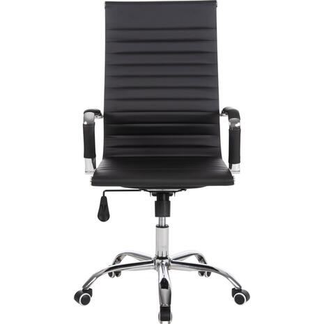 ΚΑΡΕΚΛΑ ΓΡΑΦΕΙΟΥ HM1059.31 ΜΑΥΡΟ PU BOSS ΔΙΕΥΘΥΝΤΟΥ ΠΟΔΙ ΧΡΩΜΙΟΥ 53x57x109Υεκ. (Μαύρο)