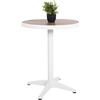 ΤΡΑΠΕΖΙ ΑΛΟΥΜΙΝΙΟΥ ΣΤΡΟΓΓΥΛΟ ALEXA HM6086.02 ΛΕΥΚΟ-POLYWOOD TOP ΦΥΣΙΚΟ Φ60x73Υεκ.