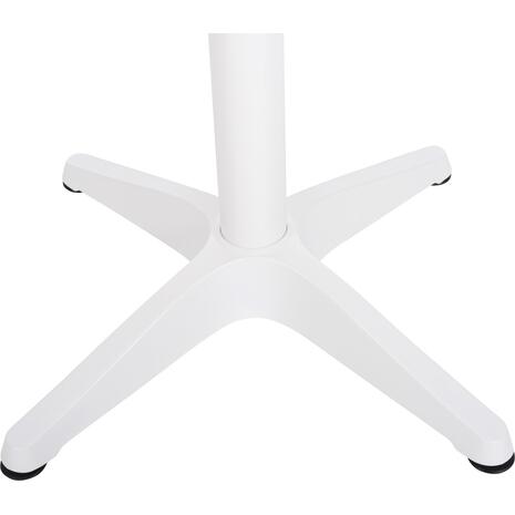 ΤΡΑΠΕΖΙ ΑΛΟΥΜΙΝΙΟΥ ΣΤΡΟΓΓΥΛΟ ALEXA HM6086.02 ΛΕΥΚΟ-POLYWOOD TOP ΦΥΣΙΚΟ Φ60x73Υεκ.