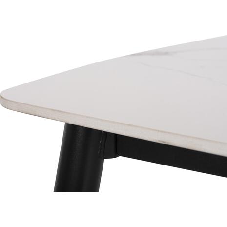 ΤΡΑΠΕΖΙ RAVEN HM9854.01 ΚΕΡΑΜΙΚΟ TOP ΜΑΤ ΛΕΥΚΟ ΜΑΡΜΑΡΟ-ΜΑΥΡΟ ΜΕΤΑΛΛΟ 120x70x73Υεκ.