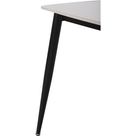 ΤΡΑΠΕΖΙ RAVEN HM9854.01 ΚΕΡΑΜΙΚΟ TOP ΜΑΤ ΛΕΥΚΟ ΜΑΡΜΑΡΟ-ΜΑΥΡΟ ΜΕΤΑΛΛΟ 120x70x73Υεκ.