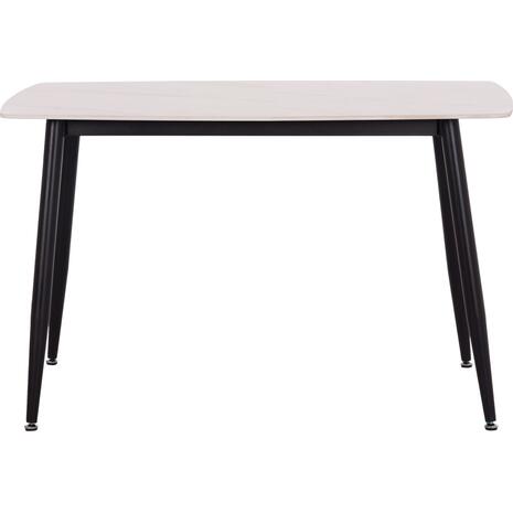 ΤΡΑΠΕΖΙ RAVEN HM9854.01 ΚΕΡΑΜΙΚΟ TOP ΜΑΤ ΛΕΥΚΟ ΜΑΡΜΑΡΟ-ΜΑΥΡΟ ΜΕΤΑΛΛΟ 120x70x73Υεκ.