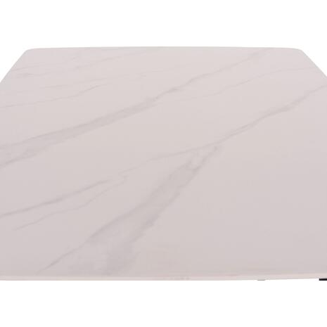 ΤΡΑΠΕΖΙ RAVEN HM9854.01 ΚΕΡΑΜΙΚΟ TOP ΜΑΤ ΛΕΥΚΟ ΜΑΡΜΑΡΟ-ΜΑΥΡΟ ΜΕΤΑΛΛΟ 120x70x73Υεκ.