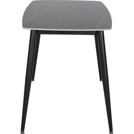 ΤΡΑΠΕΖΙ RAVEN HM9854.02 ΚΕΡΑΜΙΚΟ TOP ΜΑΥΡΟ ΜΑΡΜΑΡΟ-ΜΑΥΡΟ ΜΕΤΑΛΛΟ 120x70x73Υεκ.