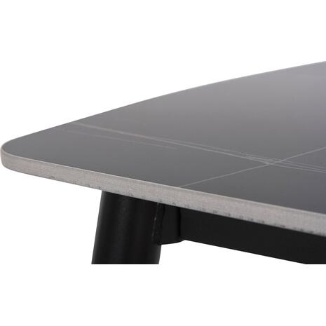 ΤΡΑΠΕΖΙ RAVEN HM9854.02 ΚΕΡΑΜΙΚΟ TOP ΜΑΥΡΟ ΜΑΡΜΑΡΟ-ΜΑΥΡΟ ΜΕΤΑΛΛΟ 120x70x73Υεκ.