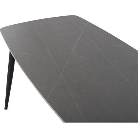 ΤΡΑΠΕΖΙ RAVEN HM9854.02 ΚΕΡΑΜΙΚΟ TOP ΜΑΥΡΟ ΜΑΡΜΑΡΟ-ΜΑΥΡΟ ΜΕΤΑΛΛΟ 120x70x73Υεκ.