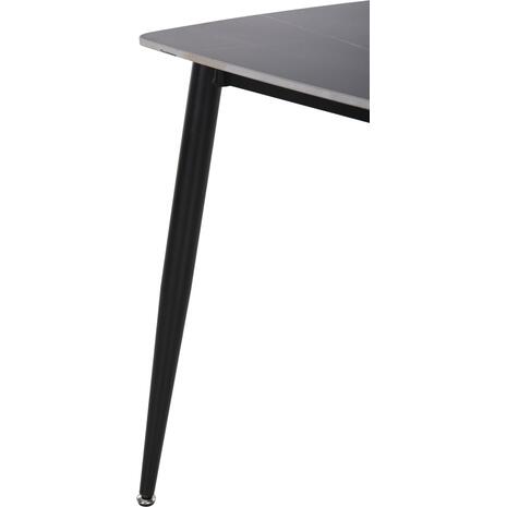 ΤΡΑΠΕΖΙ RAVEN HM9854.02 ΚΕΡΑΜΙΚΟ TOP ΜΑΥΡΟ ΜΑΡΜΑΡΟ-ΜΑΥΡΟ ΜΕΤΑΛΛΟ 120x70x73Υεκ.