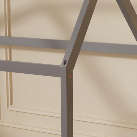 ΚΡΕΒΑΤΙ ΠΑΙΔΙΚΟ PEPE HM678.05 τ.MONTESSORI ΞΥΛΟ ΠΕΥΚΟ ΓΚΡΙ- 140x70εκ