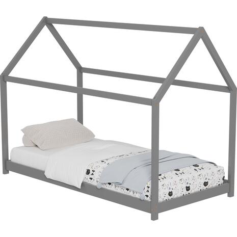 ΚΡΕΒΑΤΙ ΠΑΙΔΙΚΟ PEPE HM678.05 τ.MONTESSORI ΞΥΛΟ ΠΕΥΚΟ ΓΚΡΙ- 140x70εκ