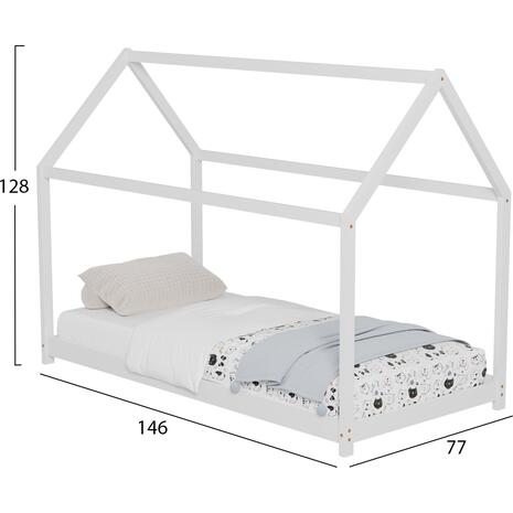 ΚΡΕΒΑΤΙ ΠΑΙΔΙΚΟ PEPE HM678.03 τ.MONTESSORI ΞΥΛΟ ΠΕΥΚΟ ΛΕΥΚΟ- 140x70εκ