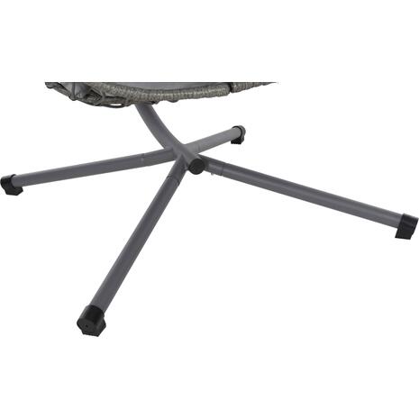 ΚΡΕΜΑΣΤΗ ΠΟΛΥΘΡΟΝΑ ΦΩΛΙΑ MILLIE HM5997.10 ΜΕΤΑΛΛΟ-ΣΥΝΘ.RATTAN ΓΚΡΙ 90x75x190Υεκ.