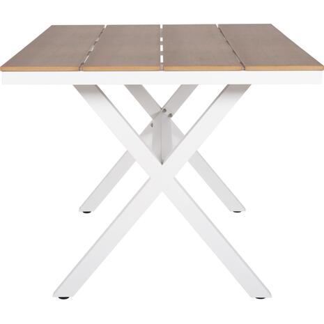 ΤΡΑΠΕΖΙ ΑΛΟΥΜΙΝΙΟΥ ΟΡΘΟΓΩΝΙΟ TAWNEE HM6037.02 ΛΕΥΚΟ-POLYWOOD ΦΥΣΙΚΟ 150x89,5x73Υεκ
