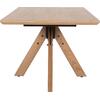 ΤΡΑΠΕΖΙ PAOLO HM9853 MDF ΜΕ ΚΑΠΛΑΜΑ ΦΡΑΞΙΝΟΥ-ΠΟΔΙΑ RUBBERWOOD-ΦΥΣΙΚΟ 180x90x75Yεκ