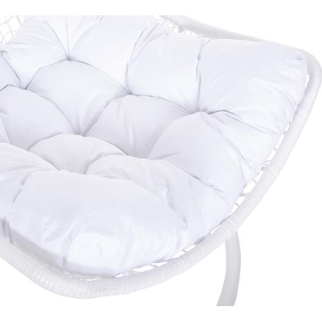 ΚΡΕΜΑΣΤΗ ΠΟΛΥΘΡΟΝΑ ΦΩΛΙΑ MILLIE HM5996.03 ΜΕΤΑΛΛΟ-ΣΥΝΘ.RATTAN ΛΕΥΚΟ Φ95x195Υεκ.