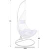 ΚΡΕΜΑΣΤΗ ΠΟΛΥΘΡΟΝΑ ΦΩΛΙΑ MILLIE HM5996.03 ΜΕΤΑΛΛΟ-ΣΥΝΘ.RATTAN ΛΕΥΚΟ Φ95x195Υεκ.
