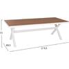 ΤΡΑΠΕΖΙ ΑΛΟΥΜΙΝΙΟΥ ΟΡΘΟΓΩΝΙΟ TAWNEE HM6039.02 ΛΕΥΚΟ-POLYWOOD ΦΥΣΙΚΟ 219,5x89,5x73Υ