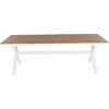ΤΡΑΠΕΖΙ ΑΛΟΥΜΙΝΙΟΥ ΟΡΘΟΓΩΝΙΟ TAWNEE HM6039.02 ΛΕΥΚΟ-POLYWOOD ΦΥΣΙΚΟ 219,5x89,5x73Υ