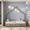 ΚΡΕΒΑΤΙ ΠΑΙΔΙΚΟ KLARICE HM680.05 τ.MONTESSORI-2 ΣΥΡΤΑΡΙΑ- ΞΥΛΟ ΠΕΥΚΟΥ ΓΚΡΙ-190x90εκ