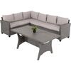 ΣΕΤ ΣΑΛΟΝΙ ΓΩΝΙΑ & ΤΡΑΠΕΖΙ CARSON HM6078.01 ΓΚΡΙ ΣΥΝΘ.RATTAN-ΜΑΞΙΛΑΡΙΑ