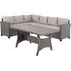 ΣΕΤ ΣΑΛΟΝΙ ΓΩΝΙΑ & ΤΡΑΠΕΖΙ CARSON HM6078.01 ΓΚΡΙ ΣΥΝΘ.RATTAN-ΜΑΞΙΛΑΡΙΑ