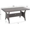 ΣΕΤ ΣΑΛΟΝΙ ΓΩΝΙΑ & ΤΡΑΠΕΖΙ CARSON HM6078.01 ΓΚΡΙ ΣΥΝΘ.RATTAN-ΜΑΞΙΛΑΡΙΑ