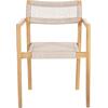 ΠΟΛΥΘΡΟΝΑ CHARLOTTE HM9637.07 ΞΥΛΟ TEAK ΦΥΣΙΚΟ & ΜΠΕΖ ΣΧΟΙΝΙ 58x61x81Yεκ.