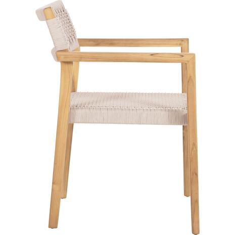 ΠΟΛΥΘΡΟΝΑ CHARLOTTE HM9637.07 ΞΥΛΟ TEAK & ΜΠΕΖ ΣΧΟΙΝΙ--B'ΔΙΑΛΟΓΗΣ 58x61x81Yεκ.