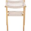 ΠΟΛΥΘΡΟΝΑ CHARLOTTE HM9637.07 ΞΥΛΟ TEAK ΦΥΣΙΚΟ & ΜΠΕΖ ΣΧΟΙΝΙ 58x61x81Yεκ.