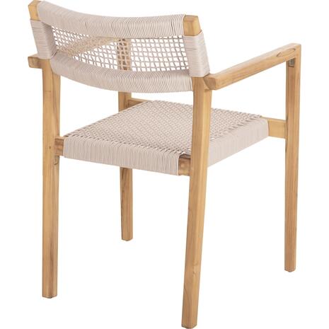 ΠΟΛΥΘΡΟΝΑ CHARLOTTE HM9637.07 ΞΥΛΟ TEAK & ΜΠΕΖ ΣΧΟΙΝΙ--B'ΔΙΑΛΟΓΗΣ 58x61x81Yεκ.