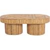 ΤΡΑΠΕΖΙ ΣΑΛΟΝΙΟΥ GATSBY ΟΒΑΛ TOP HM9870 RATTAN ΧΡΩΜΑ ΦΥΣΙΚΟ 110x59x39Υεκ.