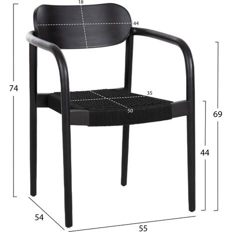 ΠΟΛΥΘΡΟΝΑ OSLO HM9636.12 ΞΥΛΟ TEAK ΜΑΥΡΟ & ΣΧΟΙΝΙ--B’ΔΙΑΛΟΓΗΣ 55x54x80Yεκ.