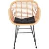 ΠΟΛΥΘΡΟΝΑ ΜΕ ΜΑΞΙΛΑΡΙ ΜΕΤΑΛΛΙΚΗ ALLEGRA HM5450.31 ΜΕ WICKER ΜΠΕΖ 58x59x82Υ