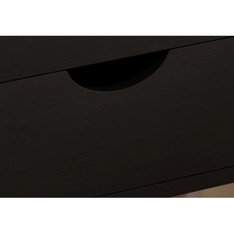 ΚΟΜΟΔΙΝΟ DINKL HM2472.02 ΜΕΛΑΜΙΝΗ-2 ΣΥΡΤΑΡΙΑ-WENGE 29,5x29,5x45Υεκ