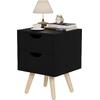 ΚΟΜΟΔΙΝΟ DINKL HM2472.02 ΜΕΛΑΜΙΝΗ-2 ΣΥΡΤΑΡΙΑ-WENGE 29,5x29,5x45Υεκ