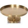 ΒΟΗΘΗΤΙΚΟ ΤΡΑΠΕΖΑΚΙ HAILEY HM9729 ΜΩΒ ΓΥΑΛΙ-ΧΡΥΣΟ ΜΕΤΑΛΛΟ Φ39,5x45Υεκ