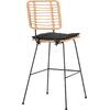 ΣΚΑΜΠΟ ΜΠΑΡ ALLEGRA HM5455.11 ΜΕΤΑΛΛΟ&ΜΑΞΙΛΑΡΙ ΜΑΥΡΟ-WICKER ΜΠΕΖ 56x59x116,5Υεκ.
