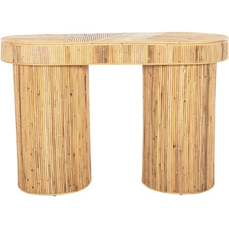 ΚΟΝΣΟΛΑ ΟΒΑΛ GATSBY HM9871 ΦΥΣΙΚΟ RATTAN ΣΕ ΦΥΣΙΚΟ ΧΡΩΜΑ 110x45x74,5Υεκ.