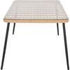 ΤΡΑΠΕΖΙ ΟΡΘΟΓΩΝΙΟ ALLEGRA HM5538.11 ΜΕΤΑΛ.ΜΑΥΡΟ-P.E. RATTAN ΦΥΣΙΚΟ 159,5x89,5x72Υεκ.
