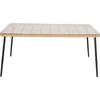 ΤΡΑΠΕΖΙ ΟΡΘΟΓΩΝΙΟ ALLEGRA HM5538.11 ΜΕΤΑΛ.ΜΑΥΡΟ-P.E. RATTAN ΦΥΣΙΚΟ 159,5x89,5x72Υεκ.