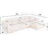 ΚΑΝΑΠΕΣ ΓΩΝΙΑ BRICKEN HM3275.02R ΛΕΥΚΟ ΥΦΑΣΜΑ 110-282x98-160x72Υεκ.
