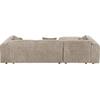 ΚΑΝΑΠΕΣ ΓΩΝΙΑ (ΑΡΙΣΤΕΡΗ) BRICKEN HM3275.01L ΜΠΕΖ ΥΦΑΣΜΑ 110-282x98-160x72Υεκ.