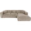 ΚΑΝΑΠΕΣ ΓΩΝΙΑ BRICKEN HM3275.01R ΜΠΕΖ ΥΦΑΣΜΑ 110-282x98-160x72Υεκ.