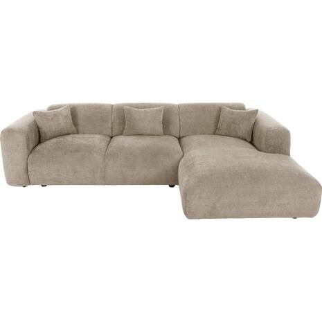 ΚΑΝΑΠΕΣ ΓΩΝΙΑ BRICKEN HM3275.01R ΜΠΕΖ ΥΦΑΣΜΑ 110-282x98-160x72Υεκ.