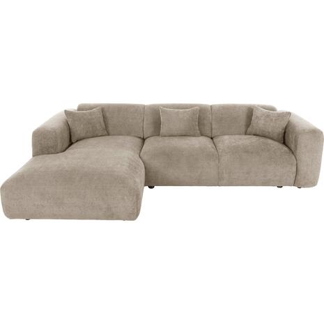 ΚΑΝΑΠΕΣ ΓΩΝΙΑ (ΑΡΙΣΤΕΡΗ) BRICKEN HM3275.01L ΜΠΕΖ ΥΦΑΣΜΑ 110-282x98-160x72Υεκ.