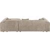 ΚΑΝΑΠΕΣ ΓΩΝΙΑ BRICKEN HM3275.01R ΜΠΕΖ ΥΦΑΣΜΑ 110-282x98-160x72Υεκ.