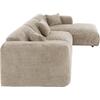 ΚΑΝΑΠΕΣ ΓΩΝΙΑ BRICKEN HM3275.01R ΜΠΕΖ ΥΦΑΣΜΑ 110-282x98-160x72Υεκ.